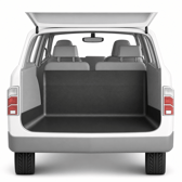 Car boot cover 1.20 x 1.50 m black – mynd 1