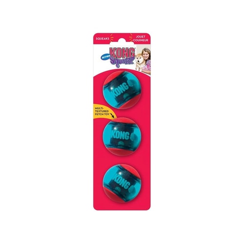 KONG Squeezz Action hundaleikfang – rautt, Small