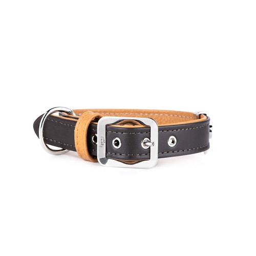 Collar 22/26-1,6 Cm Leather Dark Brown E Ocra Herm