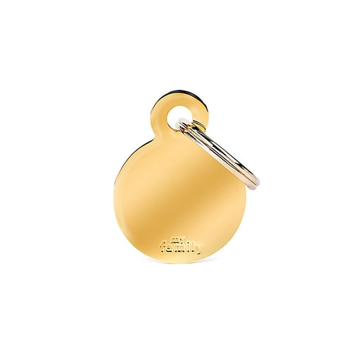 Small Round Golden Brass