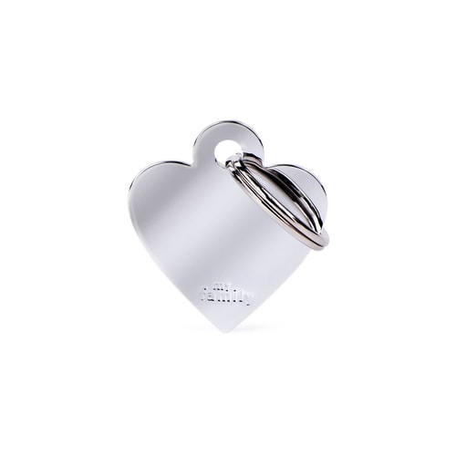 Small Heart Chrome Plated Brass