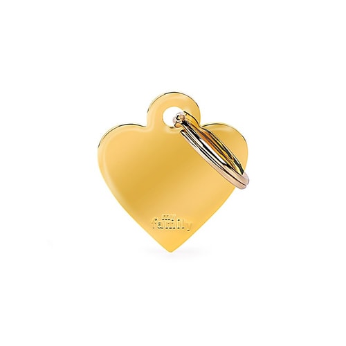 Small Heart Golden Brass