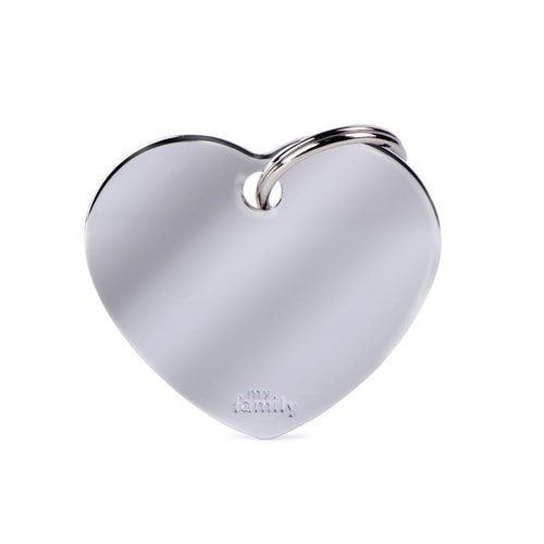 Big Heart Chrome Plated Brass