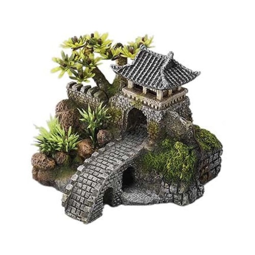 GATE BRIDGE W.PLANTS 15,7x13,5x11,5cm