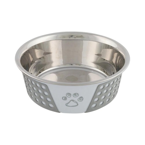 Steel bowl with silicone 0.75L/O 17cm wh