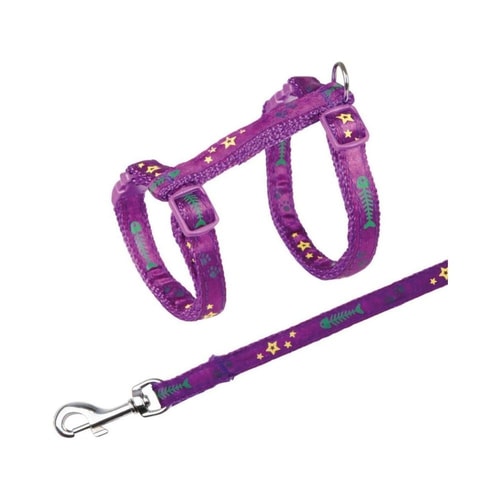 Cat harn.w.leash herring motif strap 23/