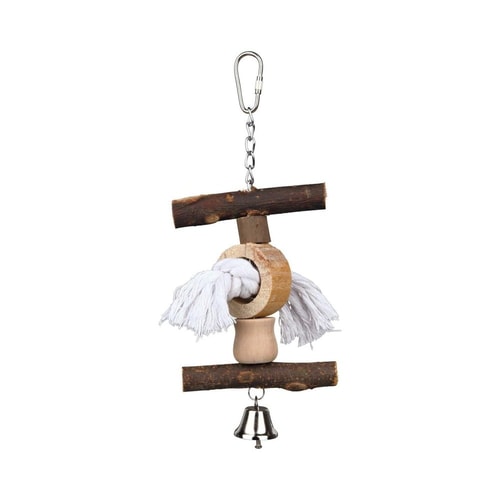 Trixie Natural Living leikfang með bjöllu og reipi – 20 cm