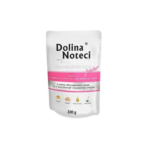 Dolina Noteci Dog Junior – kalkúnahjörtu og gæsarlifur, 100 g