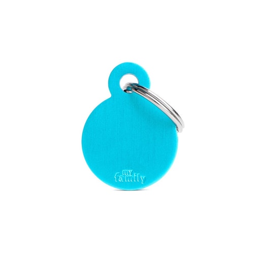 Small Round Aluminum Light Blue