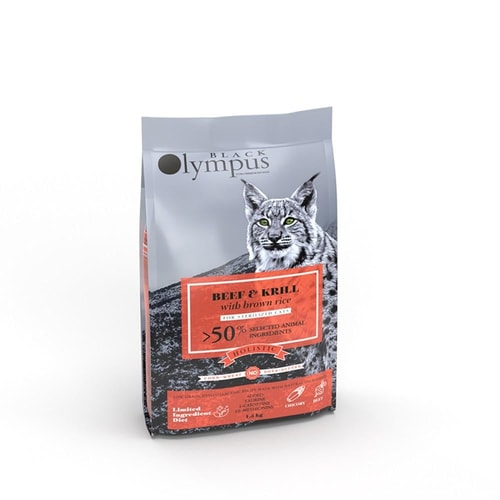 Black Olympus Low Grain Kattafóður Naut & Ljósáta 8Kg