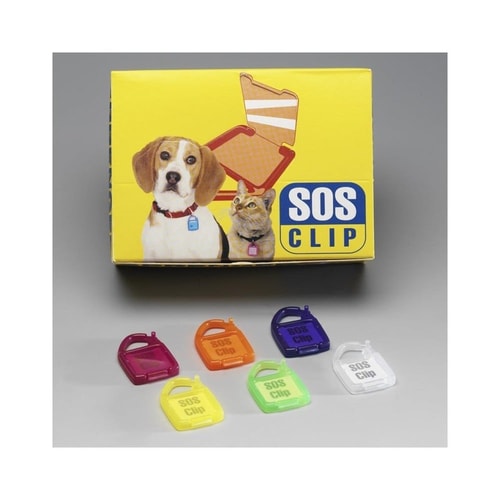 SOS Clip merkispjald úr plasti