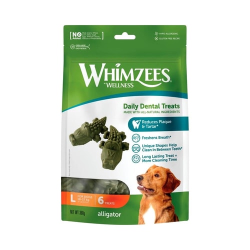 Whimzees Alligator L, 6 stk 360g