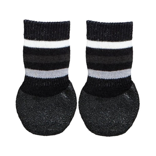Trixie hundasokkar með gúmmíhúð, stamir – XS–S 2 stk