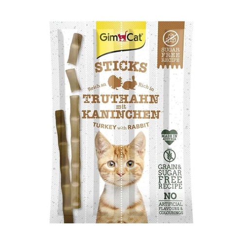 GimCat - Sticks Turkey + Rabbit 4 Pcs