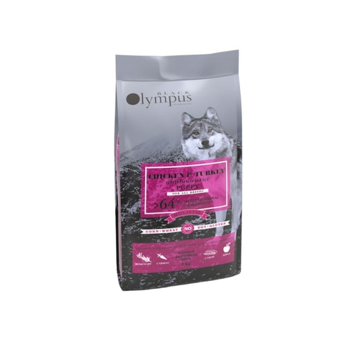 Black Olympus Hvolpafóður – Kjúklingur,Kalkúnn & Brún Hrísgrjón 12Kg