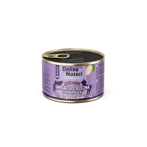 Dolina Noteci Cat Pate&Fillet – Sandkoli,Kálfur,Hvít Móber 185g