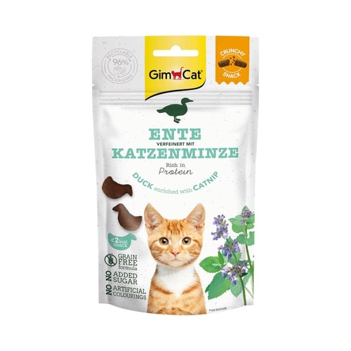 GimCat Crunchy Snack kattanammi – önd og kattaminta, 50 g