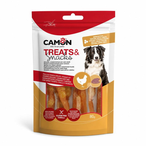 Camon ræmur með kjúklingi og sætkartöflu – 80 g