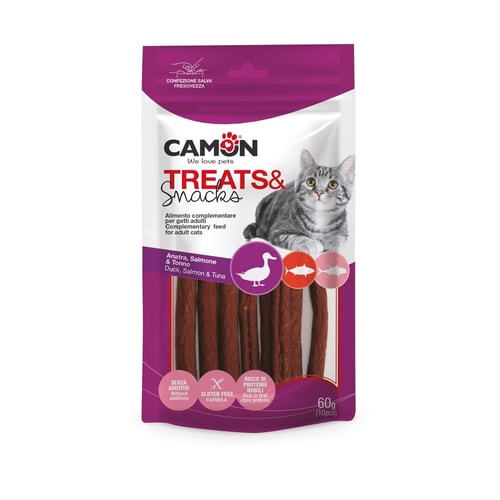 Camon kattanammistangir – önd, lax og túnfiskur, 60 g