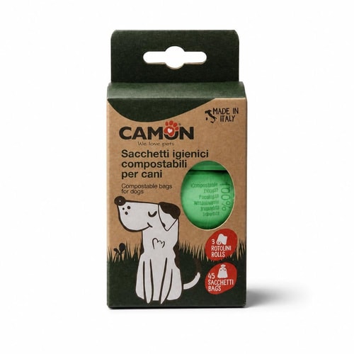 Camon niðurbrjótanlegir hundapokar – 4 rúllur × 15 pokar
