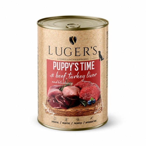 Luger’s Puppy’s Time – Nautakjöt, Kalkúnalifur og Bláber 400g