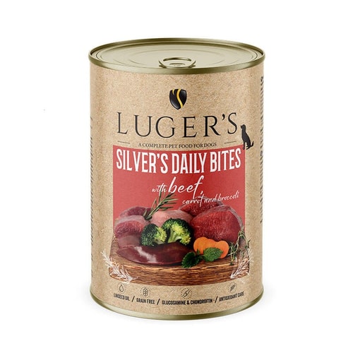 Luger’s Silver’s Daily Bites – Nautakjöt, Gulrót og Brokkólí 400g