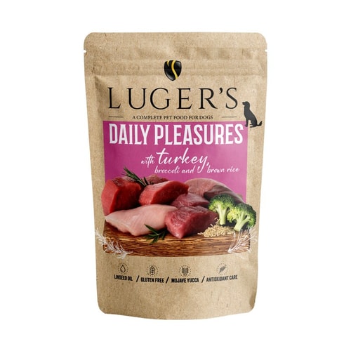 Luger’s Dog Daily Pleasures – Kalkúnn, Brokkólí og Brún Hrísgrjón 500g