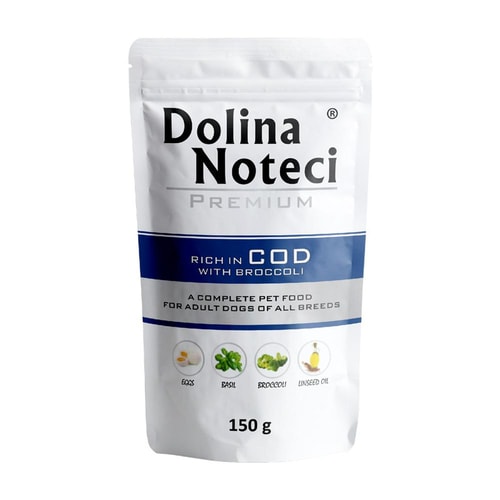 Dolina Noteci Dog Premium Rich In – þorskur með brokkólí, 150 g