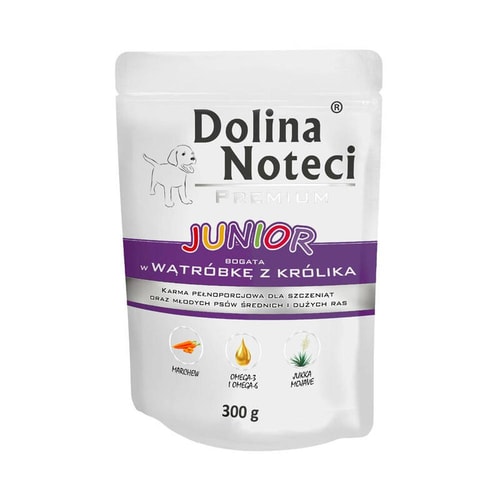 Dolina Noteci Junior Dog Premium Ríkt af – Kanínulifur 300 g