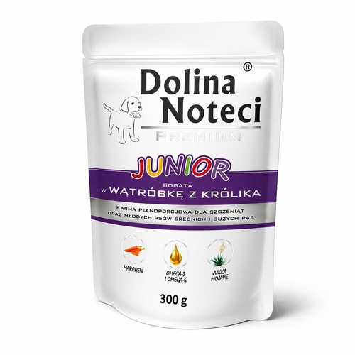 Dolina Noteci Junior Dog Premium Ríkt af – Kanínulifur 300 g