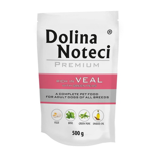 Dolina Noteci Dog Premium Rich In – Kálfur & Grænar Baunir 500 G