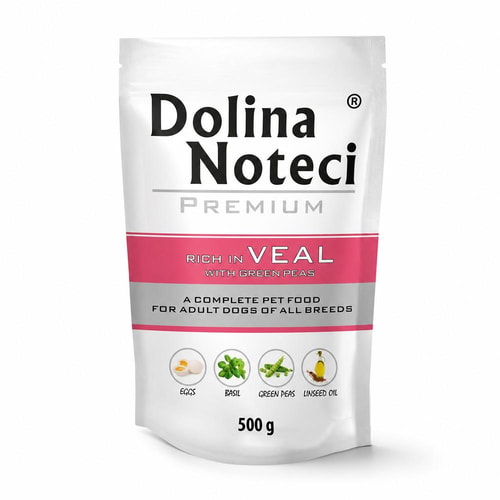 Dolina Noteci Dog Premium Rich In – Kálfur & Grænar Baunir 500 G