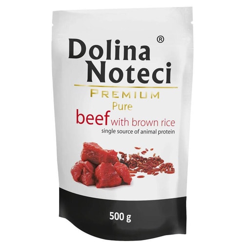 Dolina Noteci Dog Premium Pure – Nautakjöt með Brúnum Hrísgrjónum 500 g