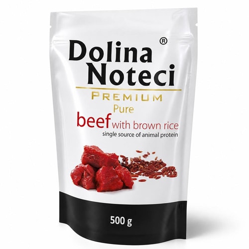 Dolina Noteci Dog Premium Pure – Nautakjöt með Brúnum Hrísgrjónum 500 g