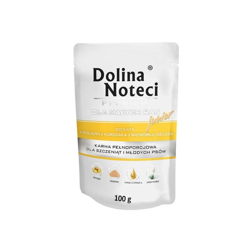 Dolina Noteci Dog Junior – kjúklingahjörtu og kálfalifur, 100 g