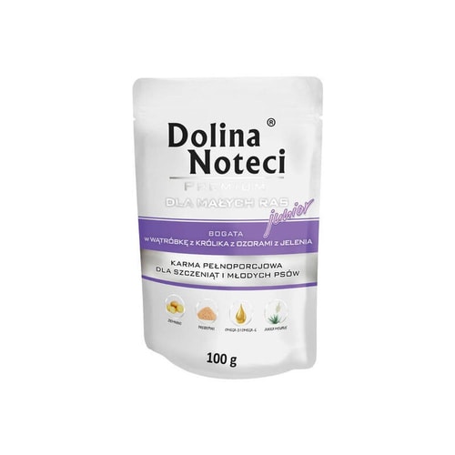 Dolina Noteci Dog Junior – kanínulifur og dádýratunga, 100 g