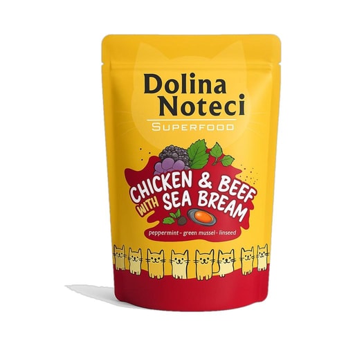Dolina Noteci Cat Superfood – Kjúklingur, Nautakjöt & Sæbjúga 85 g