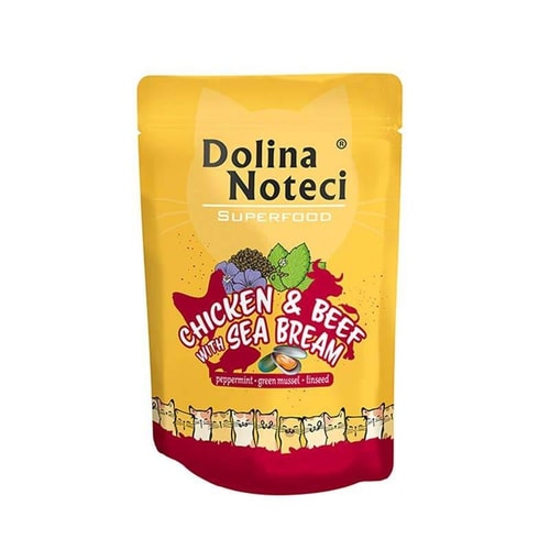 Dolina Noteci Cat Superfood – Kjúklingur, Nautakjöt & Sæbjúga 85 g