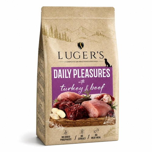 Luger’s Dog Daily Pleasures Air Dried – Kalkúnn og Nautakjöt 9kg