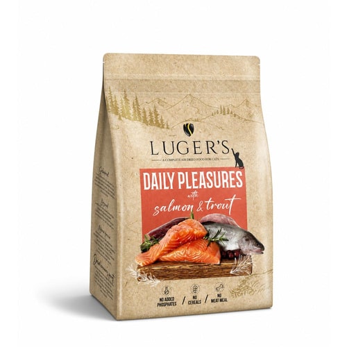 Luger’s Cat Daily Pleasures Air Dried – Lax og Silungur 1 kg