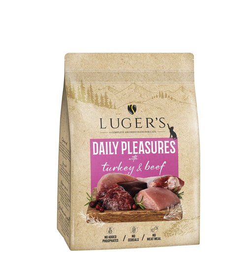 Luger’s Cat Daily Pleasures Air Dried – Kalkúnn og Nautakjöt 1 kg