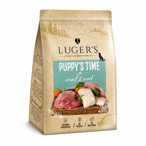 Luger’s Puppy’s Time Air Dried – Kálfakjöt og Þorskur 3 kg
