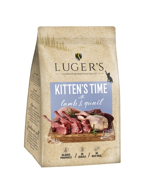 Luger’s Kitten’s Time loftþurrkað kettlingafóður – Lambakjöt og kornhæna 500 g