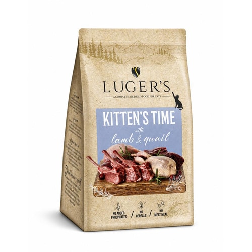 Luger’s Kitten’s Time loftþurrkað kettlingafóður – Lambakjöt og kornhæna 500 g