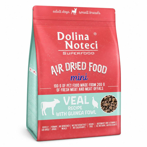 Dolina Noteci Smáhundafóður Superfood – Kálfakjöt&Kornhæna 1Kg