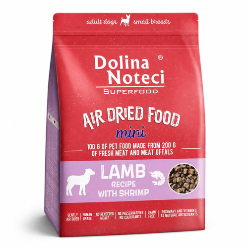 Dolina Noteci Smáhundafóður Superfood – Lamb&Rækjur 1Kg