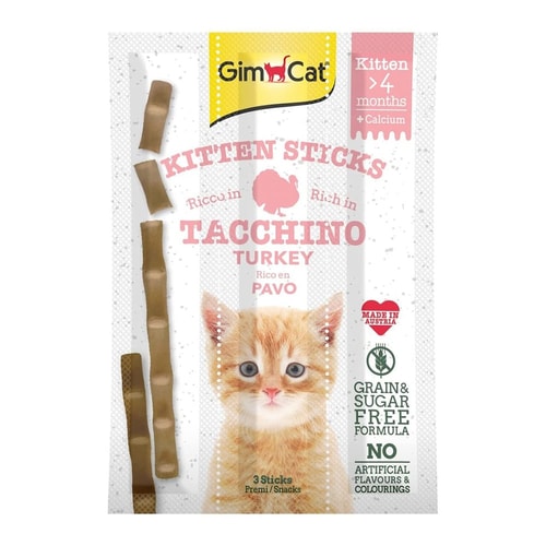 GimCat - Kitten Stick Með Kalkún 3X3G