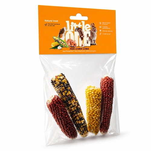 Little One litlir maískólfar fyrir smádýr – 130 g
