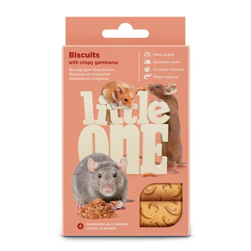 Little One kex fyrir hamstra, rottur, mýs og stökkmýs – marfló, 5×7 g