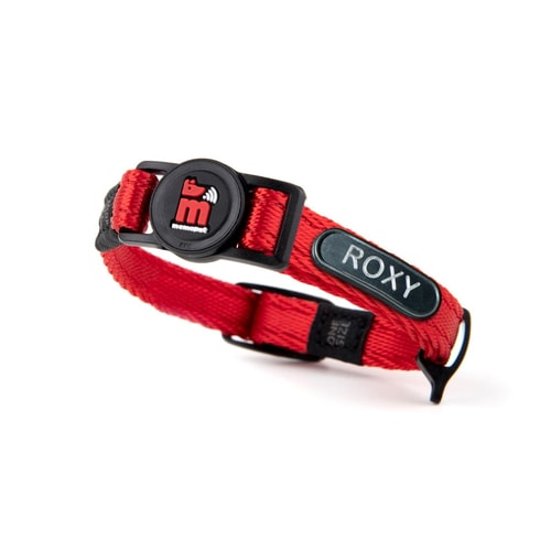 Memopet Id Polyester Collar Red 1.0 – 20/30 Cm – Cat Size with ID Tag